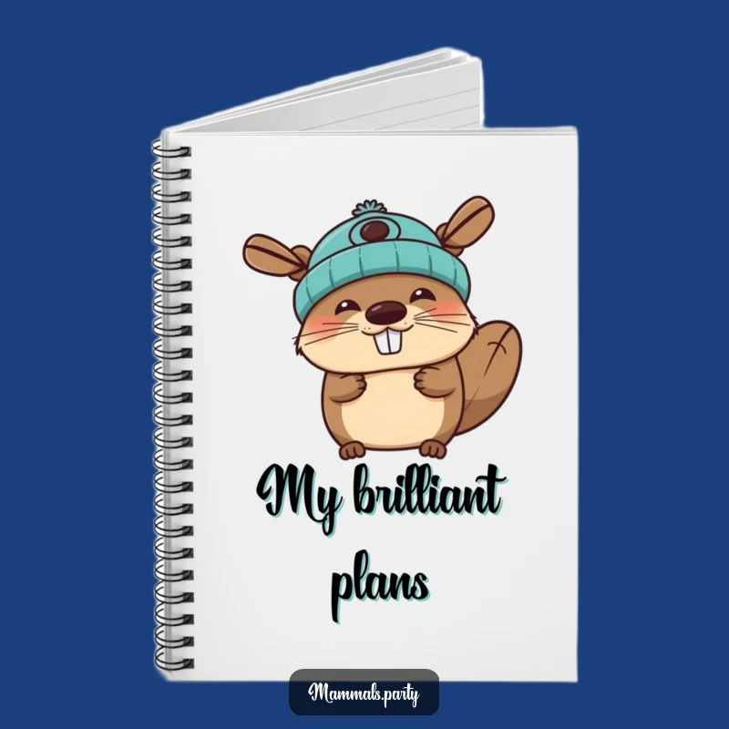 Funny Beaver Notebook: Propeller Beanie Joy for Jotting Smiles