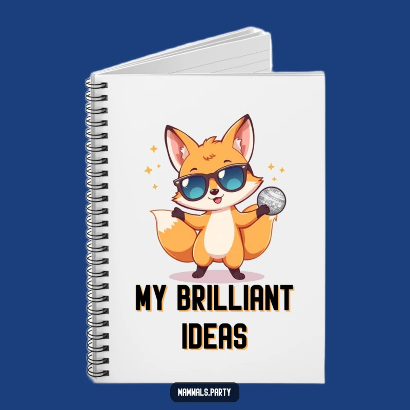 Funny Disco Fox Notebook: Journal Your Grooves with This Hilarious Cover
