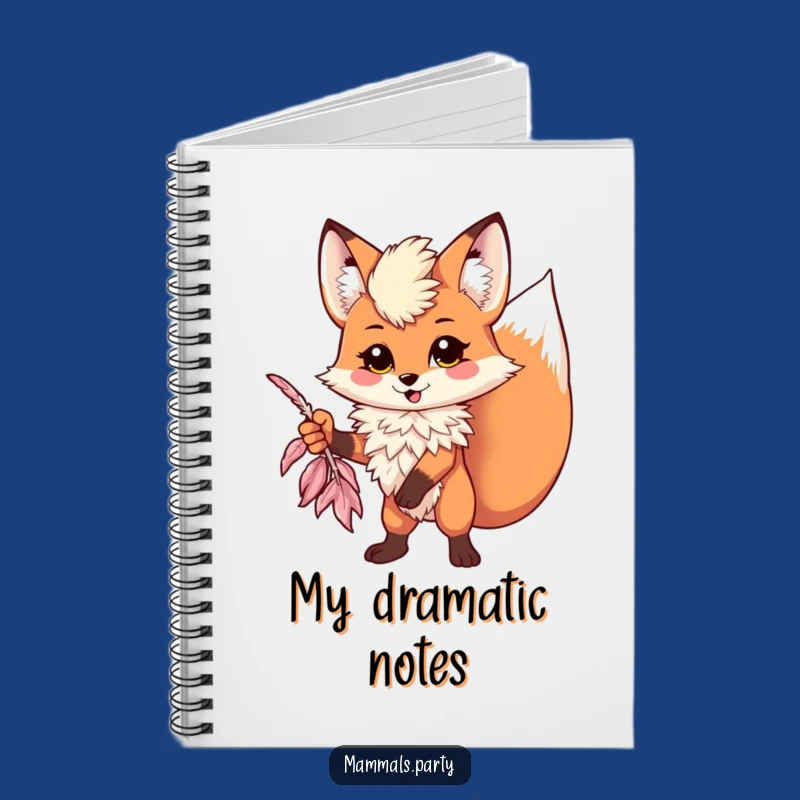 Funny Kawaii Fox Boa Notebook, Hilarious Journal for Dramatic Ideas