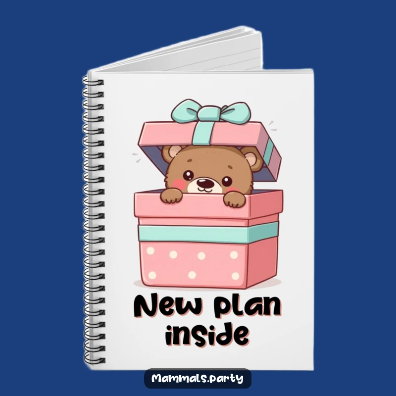 Funny Bear Cub Surprise Notebook - Jot Down Ideas with Humorous Curiosity