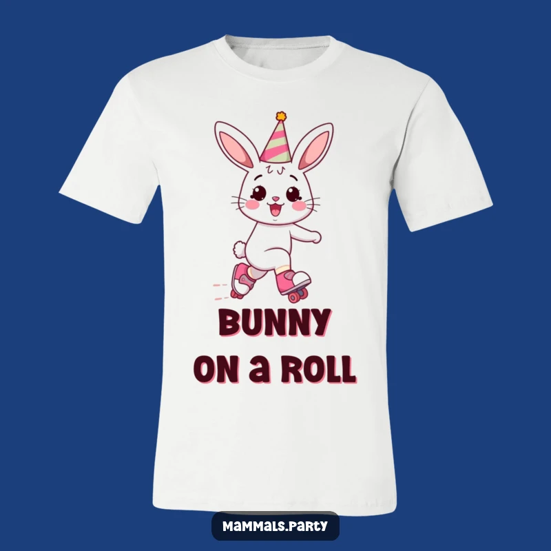 Funny Bunny Roller Skating T-Shirt: Hilarious Retro Apparel for Party Goers