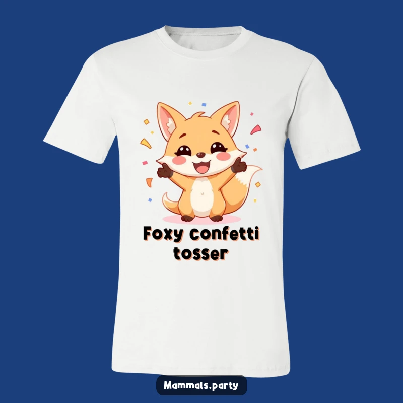 Funny Fox Juggling Confetti T-Shirt: Hilarious Apparel for Festive Occasions
