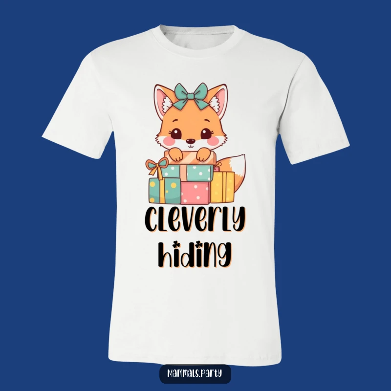 Funny Fox Present T-Shirt: Wear Your Playful Side with This Sneaky Tee