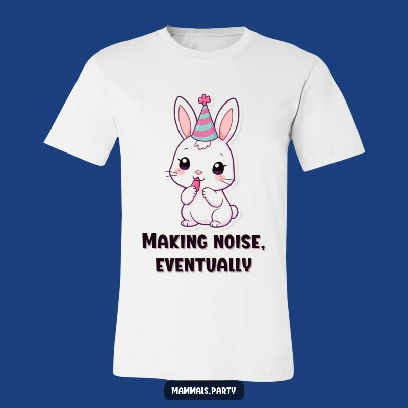 Funny Kawaii Bunny Party T-Shirt: Cute & Festive Humorous Tee