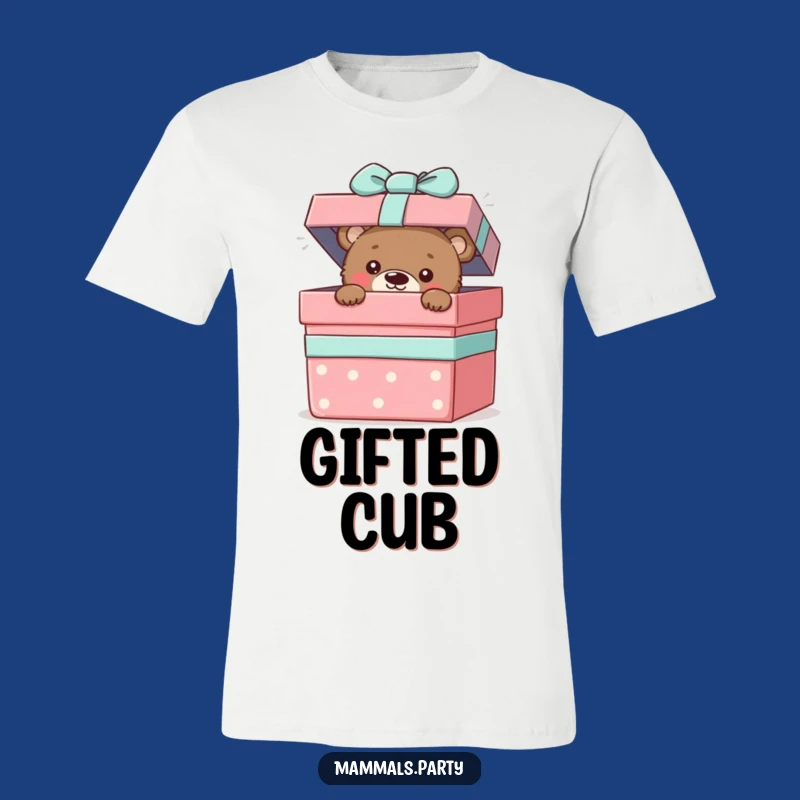 Funny Bear Cub Peek T-Shirt - Comical & Cute Gift for the Curious