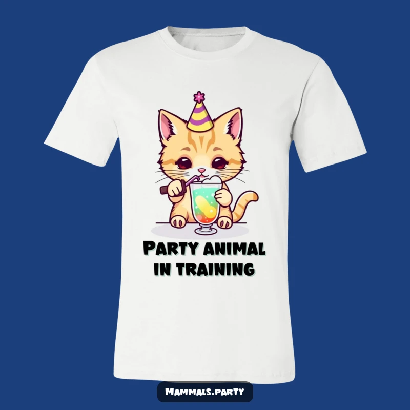 Funny Kawaii Cat Party Drink Tee, Hilarious Cocktail Mix Design for Cat Lovers