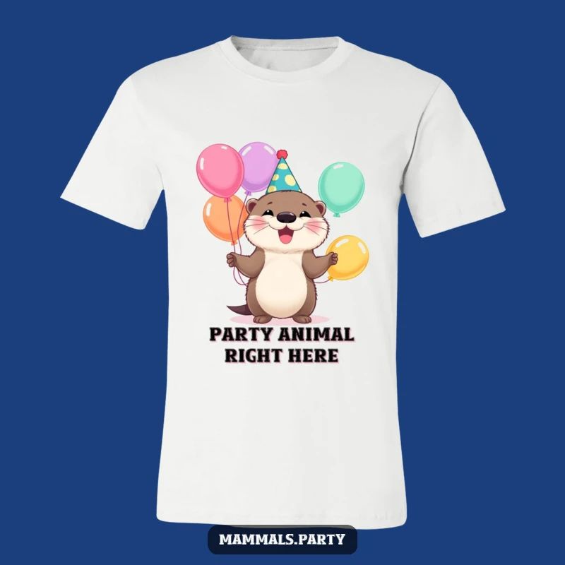 Funny Otter Party T-Shirt: Wear Your Joy with This Juggling Animal Tee