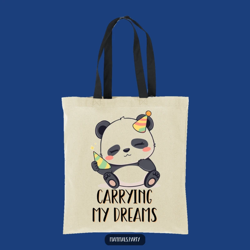 Funny Panda Party Tote Bag: Carry Your Essentials with Sleepy Charm