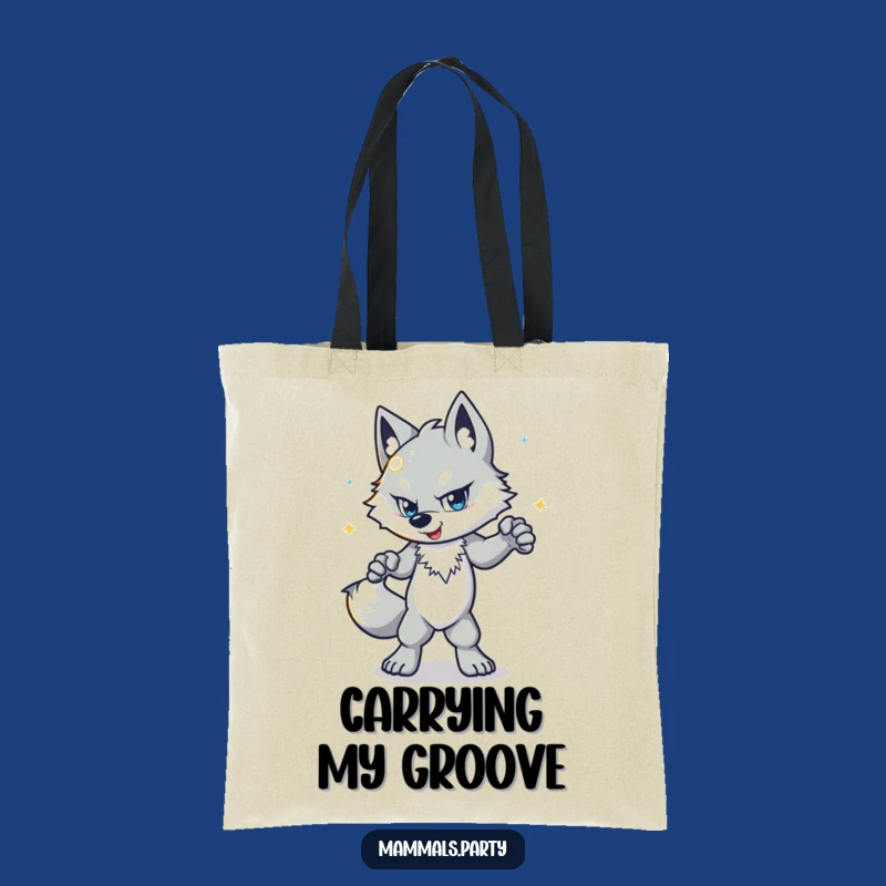 Funny Wolf Disco Tote Bag: Determined Dancer for Stylish Hauls