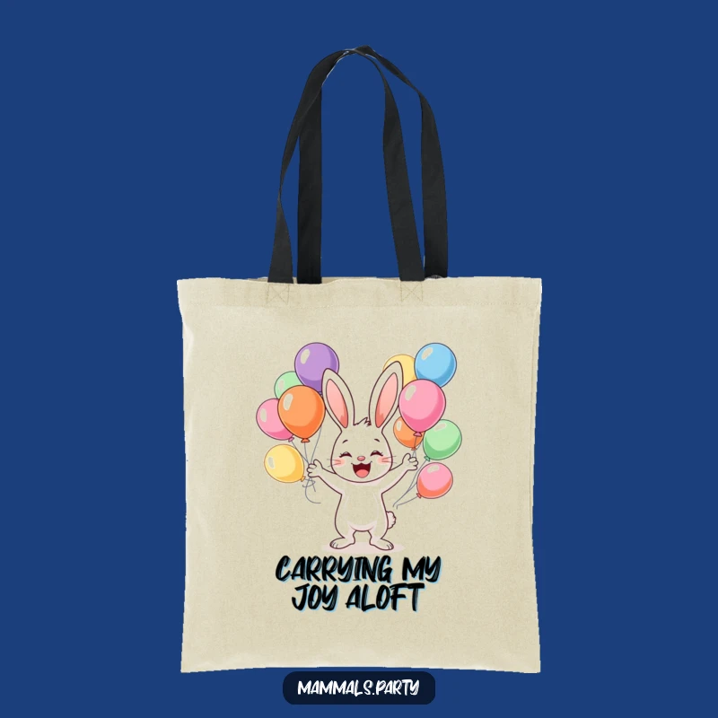 Funny Bunny Juggling Tote Bag: Carry Your Fun with a Balloon Rabbit