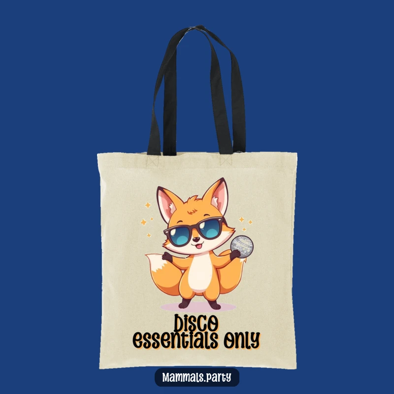 Funny Disco Fox Tote Bag: Carry Your Grooves in Style, Hilarious Gift