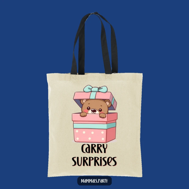 Funny Bear Cub Gift Tote Bag - Carry Your Treasures & Humor in Style