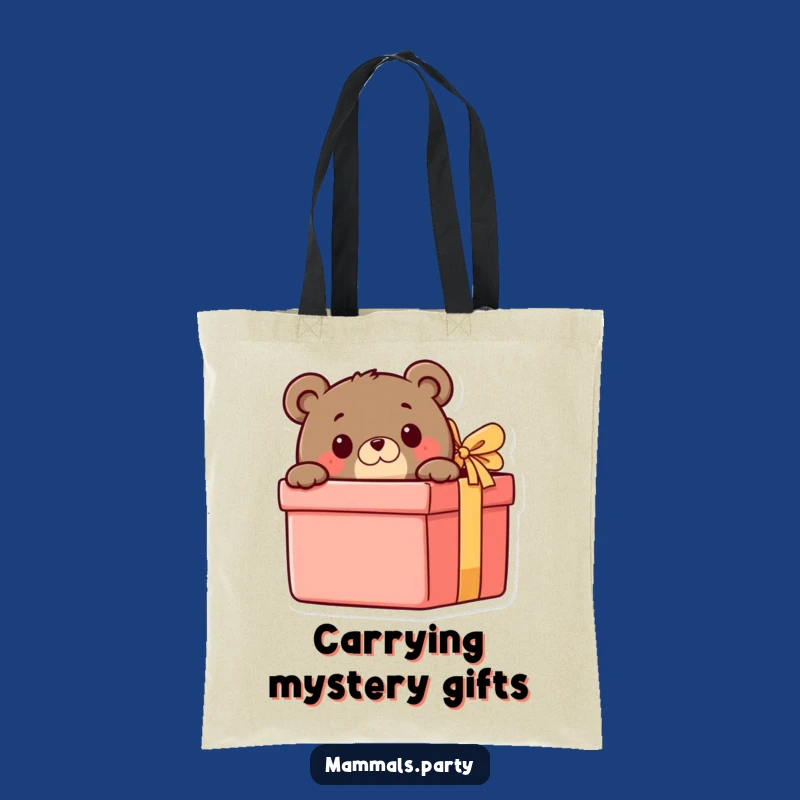 Funny Bear Peeking Gift Tote Bag: Stylish and Hilarious Surprise Accessory