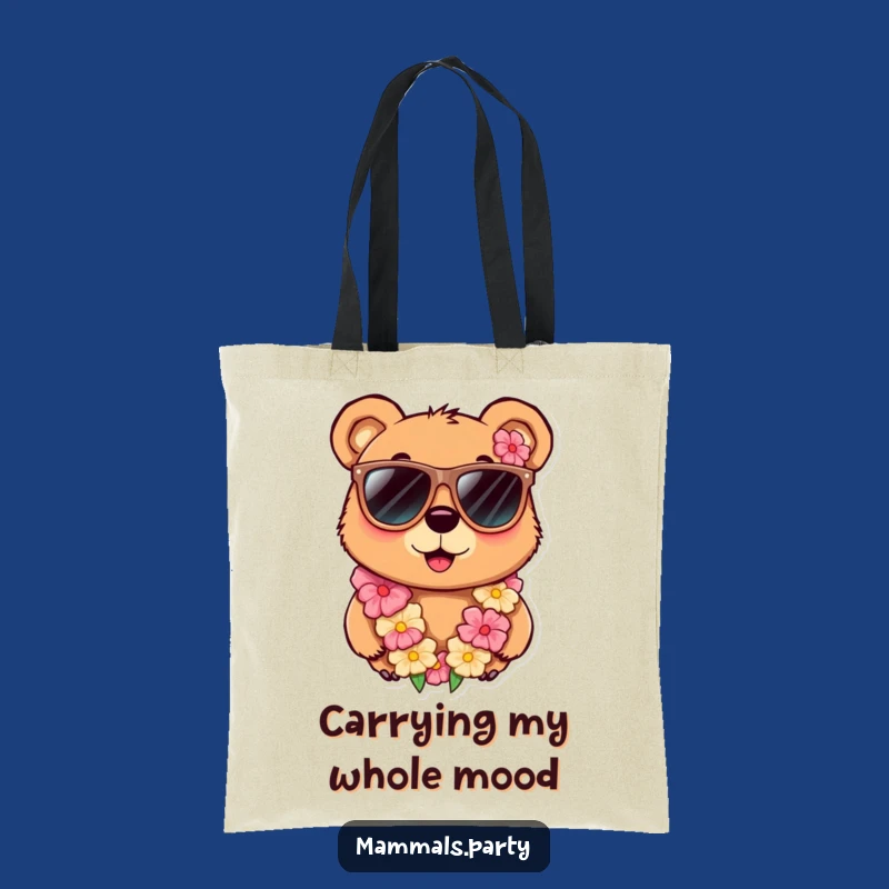 Funny Bear Sunglasses Tote Bag: Stylish & Hilarious Accessory, Perfect Gift