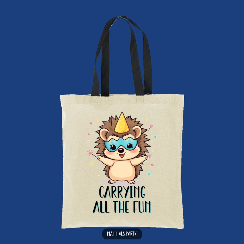 Funny Hedgehog Party Tote Bag, Stylish & Hilarious, Perfect for Party Essentials