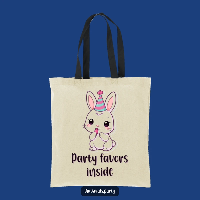 Funny Kawaii Bunny Party Tote Bag: Cute Accessory for Celebrations