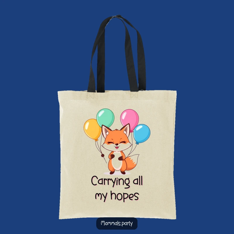 Funny Kawaii Fox Juggling Tote Bag: Stylish & Cute Accessory