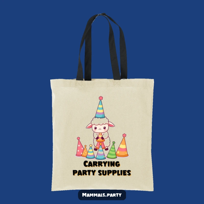 Funny Sheep Tote Bag: Kawaii Party Hat Balancer, Practical and Hilarious Gift