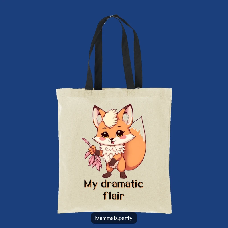Funny Kawaii Fox Boa Tote Bag, Stylish and Hilarious Glam Carryall