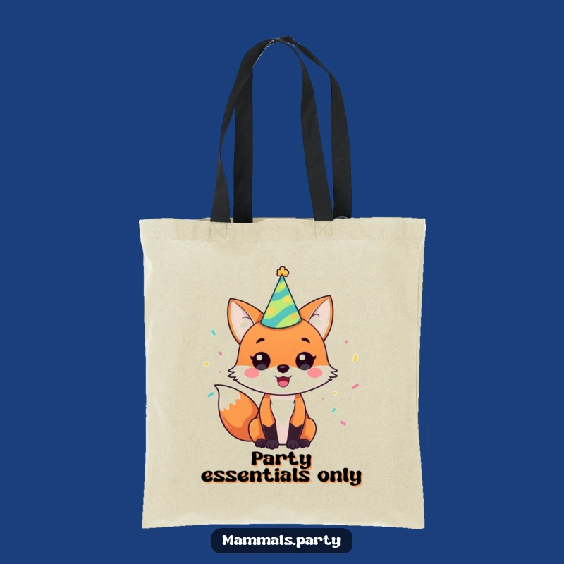 Funny Fox Fiesta Tote Bag: A Humorous Accessory for Party Essentials